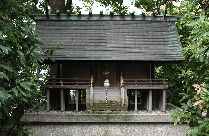 1/8th scale shrine in garden at Panasonic complex, Osaka, Japan