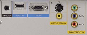 Panasonic PT-AE700 connections